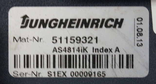 Jungheinrich 51159321 | Rij/hef regeling drive/lifting controller AS4814Ik Index - ECU for Material handling equipment: picture 4 Jungheinrich 51159321 | Rij/hef regeling drive/lifting controller AS4814Ik Index - ECU for Material handling equipment: picture 4