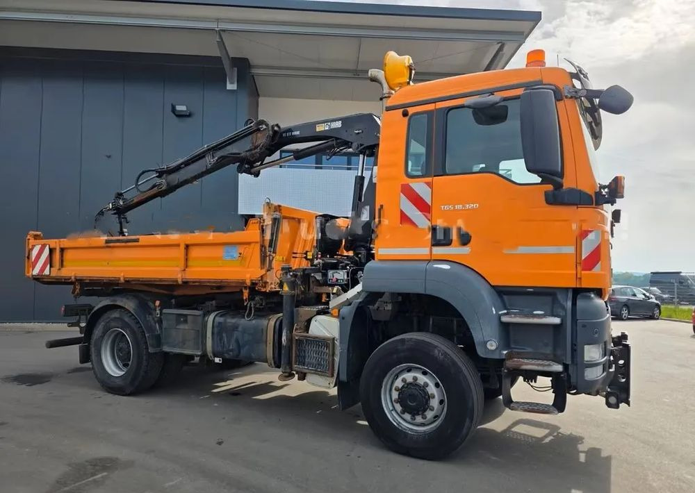 MAN TGS 18.320 4x4 – Wywrotka trójstronna Meiller + Kran HIAB | Komunalny | Euro 5 - Tipper: picture 1 MAN TGS 18.320 4x4 – Wywrotka trójstronna Meiller + Kran HIAB | Komunalny | Euro 5 - Tipper: picture 1