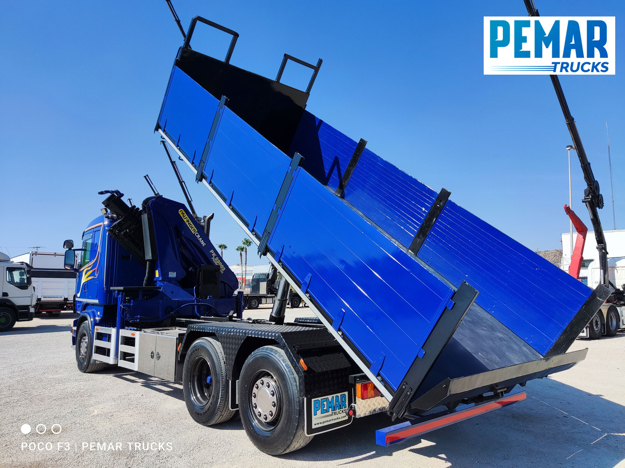 Tipper, Crane truck SCANIA R 420 6X2 GRUA PALFINGER PK 23002 BASCULANTE: picture 16