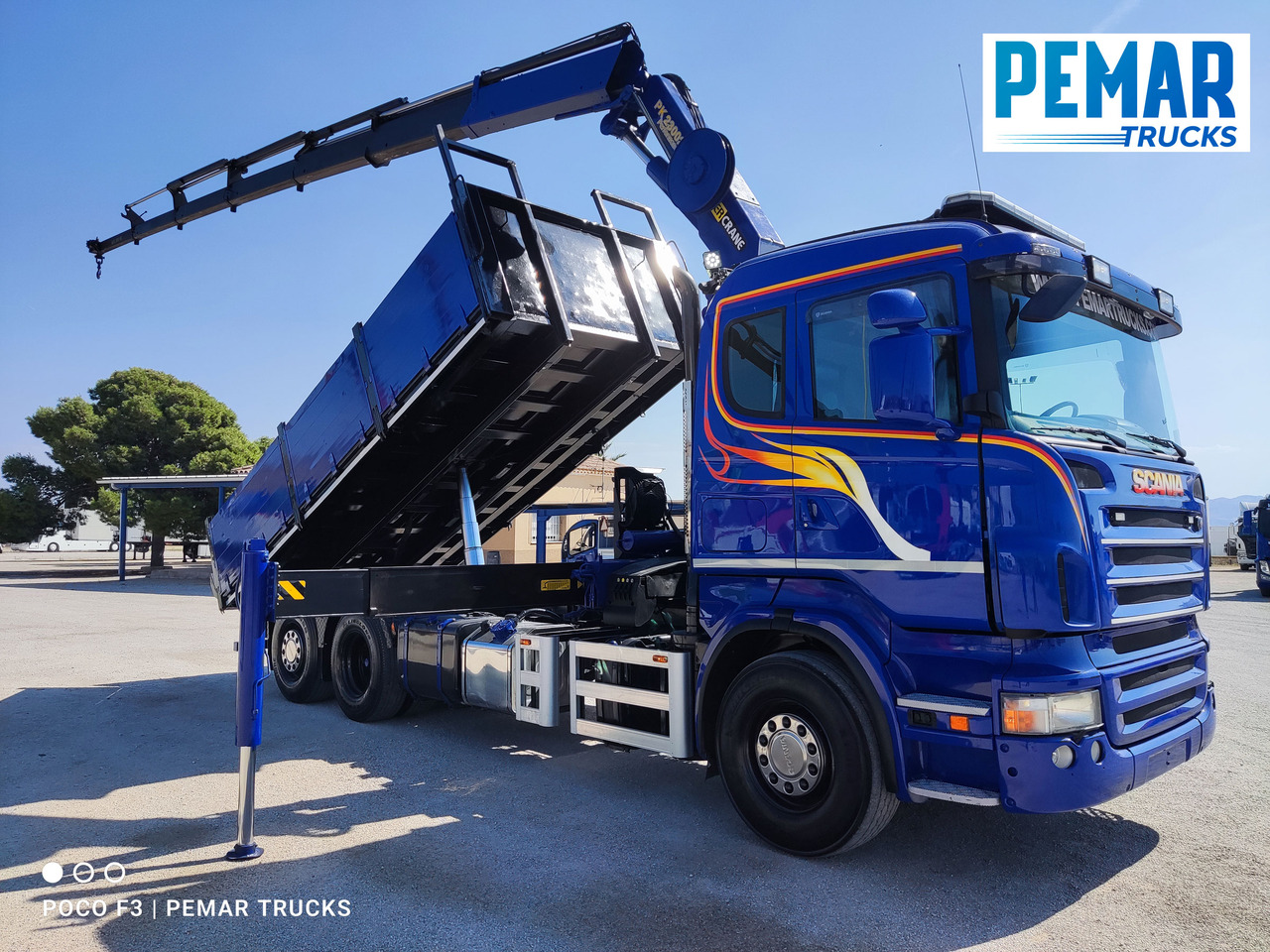 Tipper, Crane truck SCANIA R 420 6X2 GRUA PALFINGER PK 23002 BASCULANTE: picture 24