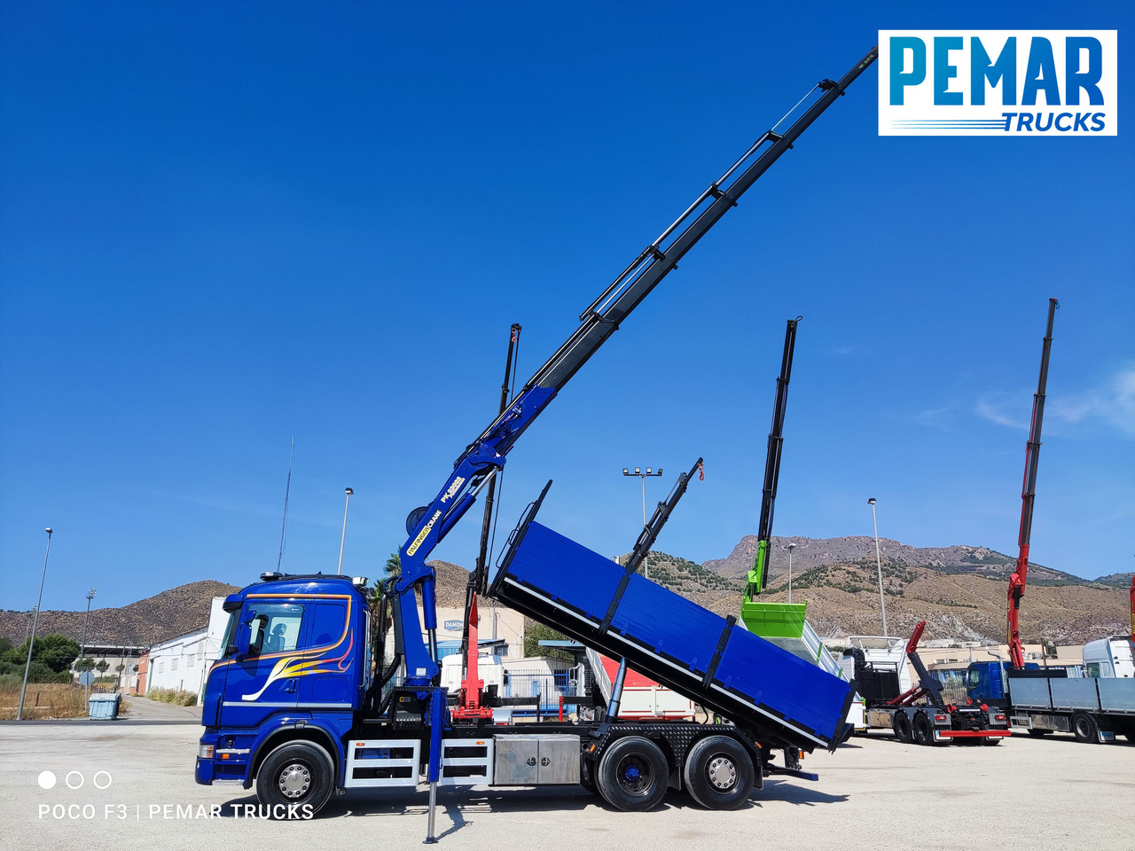Tipper, Crane truck SCANIA R 420 6X2 GRUA PALFINGER PK 23002 BASCULANTE: picture 29