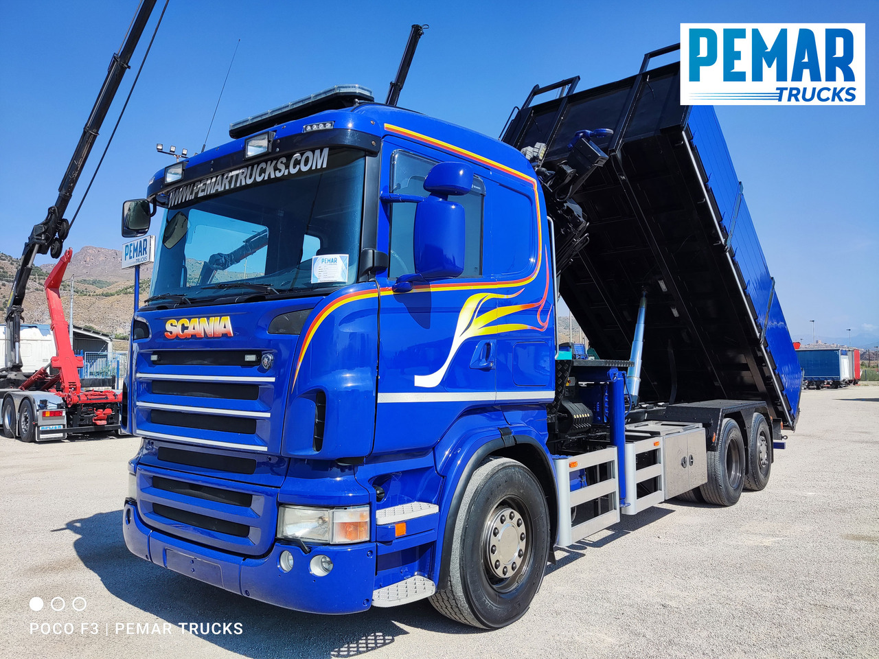 Tipper, Crane truck SCANIA R 420 6X2 GRUA PALFINGER PK 23002 BASCULANTE: picture 11