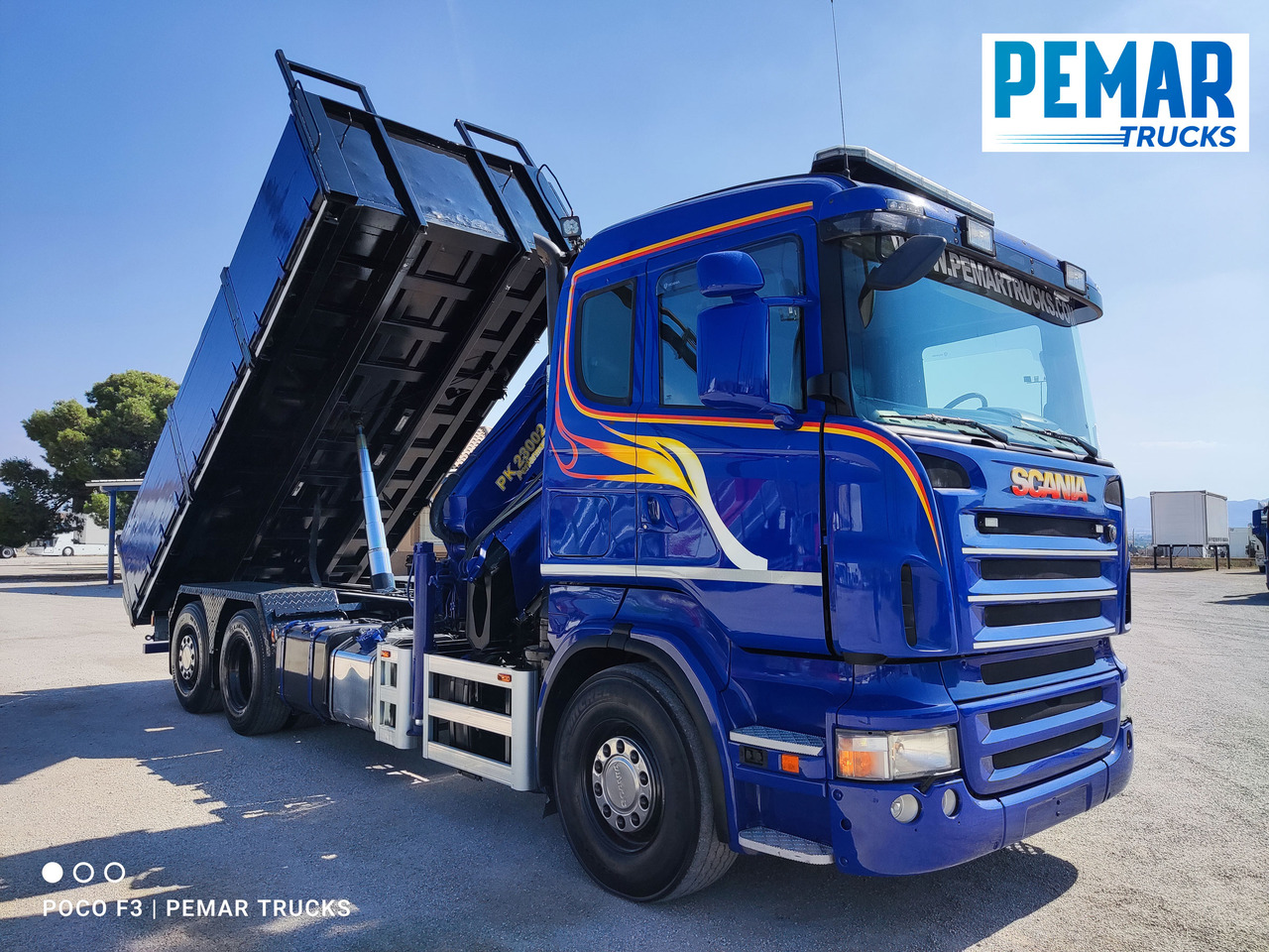 Tipper, Crane truck SCANIA R 420 6X2 GRUA PALFINGER PK 23002 BASCULANTE: picture 12