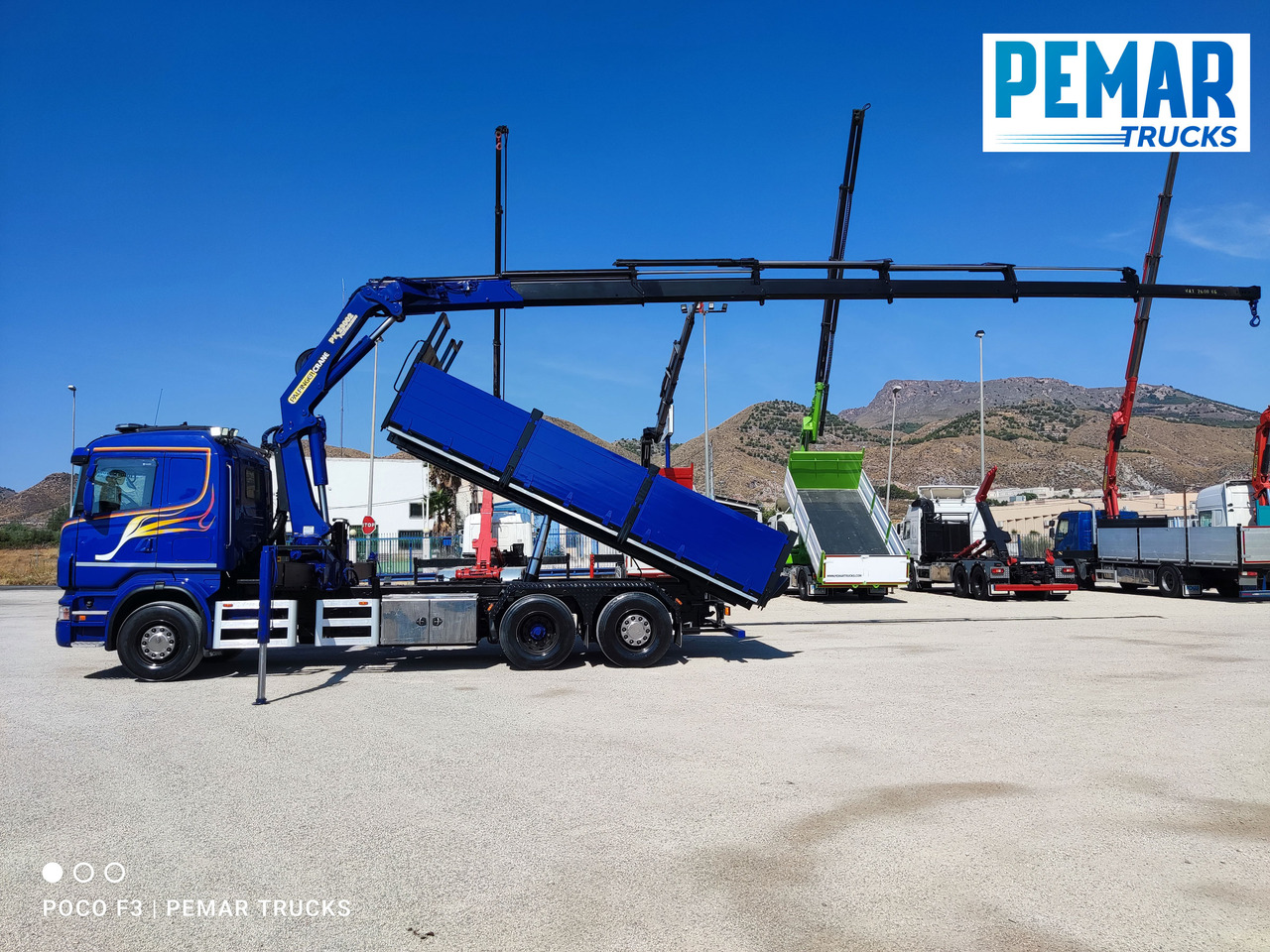 Tipper, Crane truck SCANIA R 420 6X2 GRUA PALFINGER PK 23002 BASCULANTE: picture 25