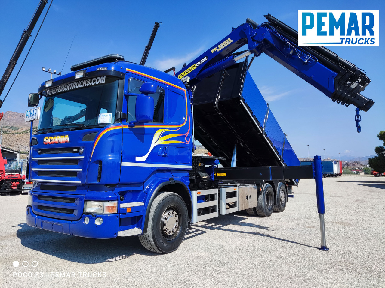 Tipper, Crane truck SCANIA R 420 6X2 GRUA PALFINGER PK 23002 BASCULANTE: picture 47