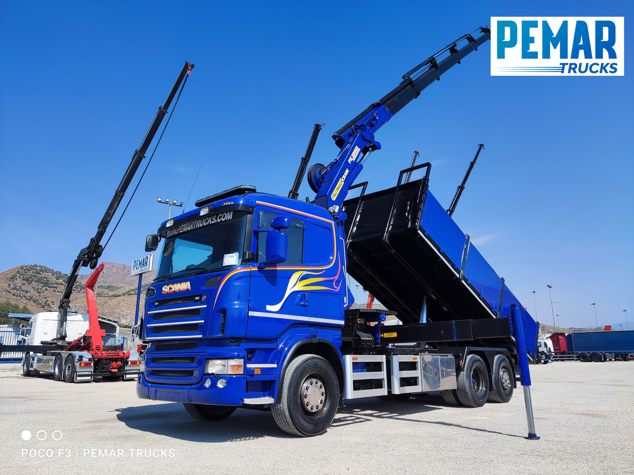 Tipper, Crane truck SCANIA R 420 6X2 GRUA PALFINGER PK 23002 BASCULANTE: picture 27