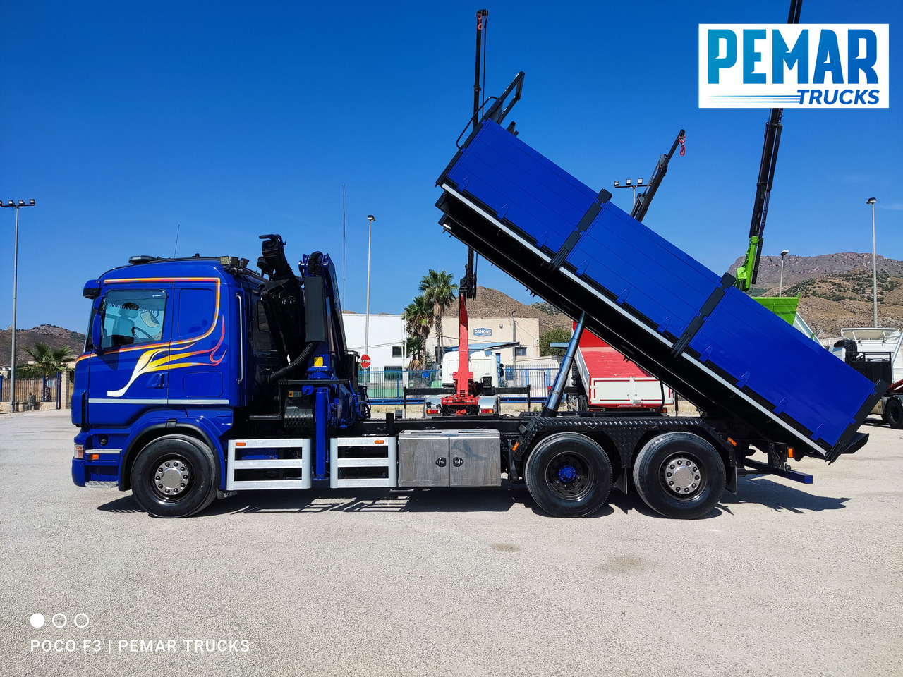 Tipper, Crane truck SCANIA R 420 6X2 GRUA PALFINGER PK 23002 BASCULANTE: picture 17