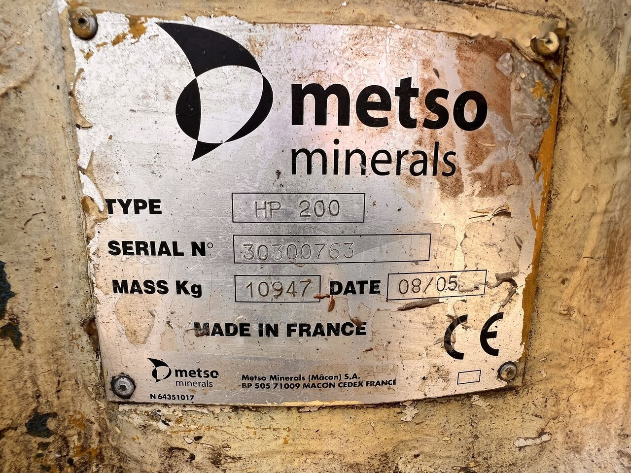 Metso HP200 Cone Crusher | Made in France - Cone crusher: picture 4 Metso HP200 Cone Crusher | Made in France - Cone crusher: picture 4