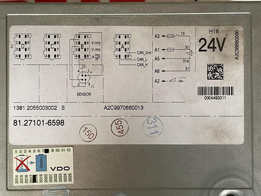 MAN 81.27101-6598 - Tachograph for Truck: picture 3 MAN 81.27101-6598 - Tachograph for Truck: picture 3