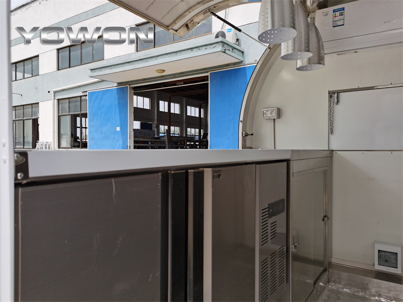 New Vending trailer for transportation of food YOWON Fully customized food vending cart mobile street fast food trailer: picture 13