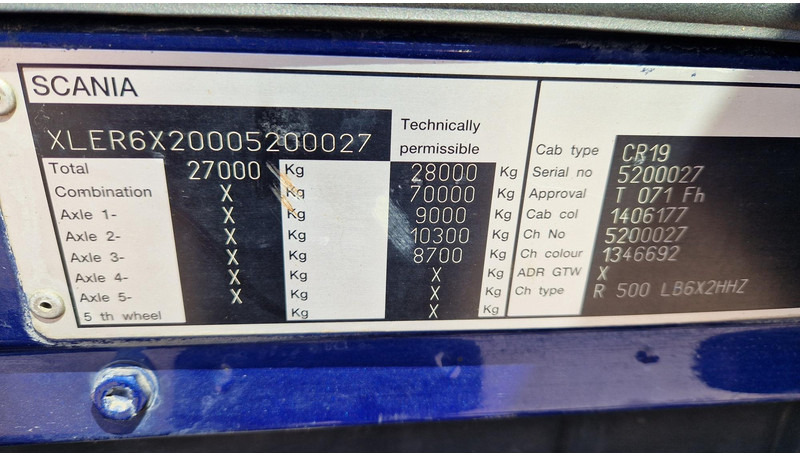 Scania R500 6X2 Manual Full steel on lease Scania R500 6X2 Manual Full steel: picture 14