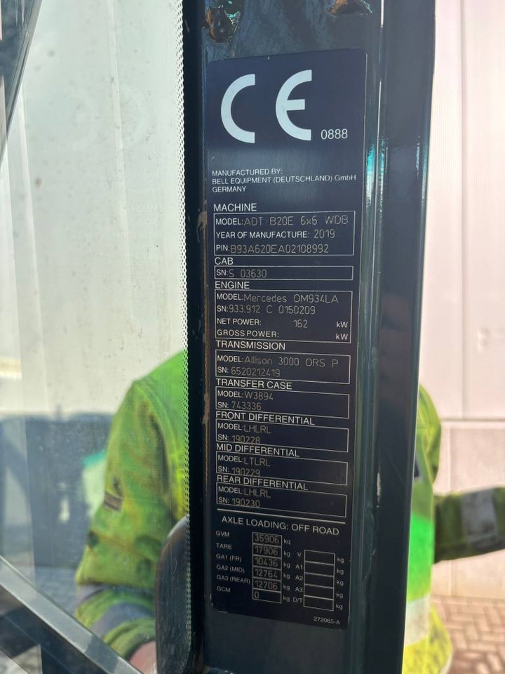 Articulated dumper Bell B 20 E: picture 9