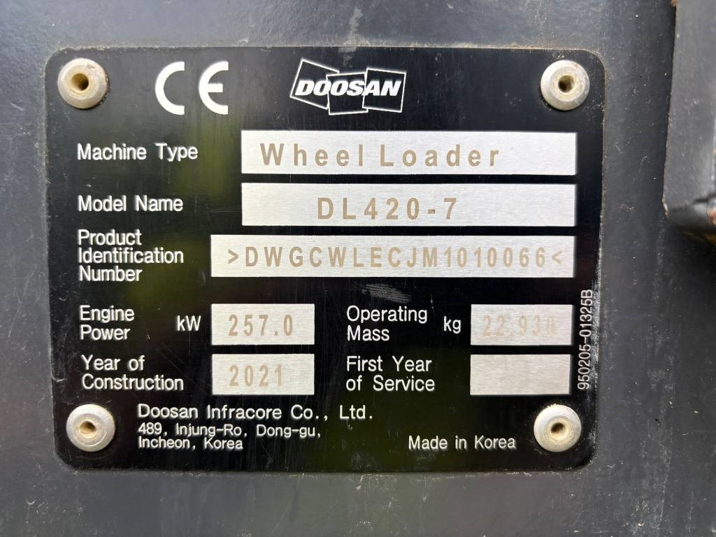 Wheel loader Doosan DL 420-7 (CDC): picture 9