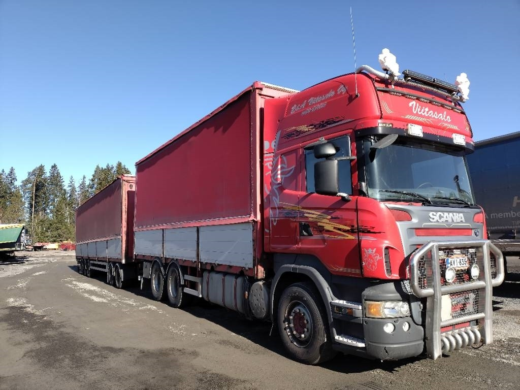 Scania Nousukapelli+Jyki kärry 3m sisäkork.liukukatot - Curtainsider truck: picture 2 Scania Nousukapelli+Jyki kärry 3m sisäkork.liukukatot - Curtainsider truck: picture 2