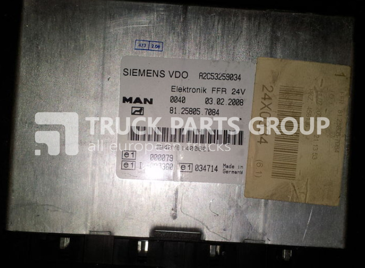 MAN FFR control unit, ECU, 81258057084, Siemens VDO, 81258057084, 81 control unit - ECU for Truck: picture 1 MAN FFR control unit, ECU, 81258057084, Siemens VDO, 81258057084, 81 control unit - ECU for Truck: picture 1