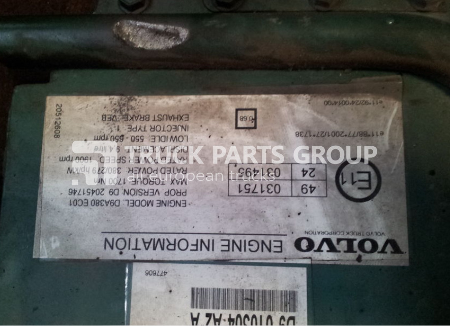 VOLVO FL, FM, FE engine control unit, EDC, ECU, D9A380 EC01, 380/279/h control unit - ECU for Truck: picture 4 VOLVO FL, FM, FE engine control unit, EDC, ECU, D9A380 EC01, 380/279/h control unit - ECU for Truck: picture 4