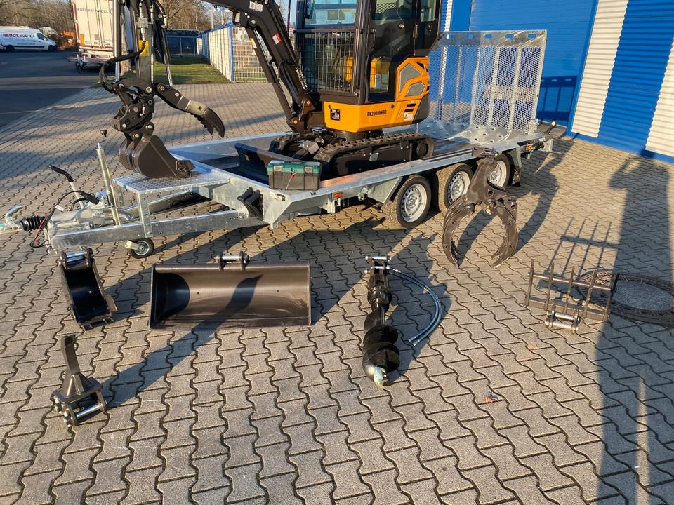 Minibagger BK2000NKSR + Tieflader + Zubehör *INKL.19% MWST*BERGER KRAUS*KUBOTA* KLIMA*SCHWENKARM*VERSTELLFAHRWERK* - Mini excavator, Trailer: picture 3 Minibagger BK2000NKSR + Tieflader + Zubehör *INKL.19% MWST*BERGER KRAUS*KUBOTA* KLIMA*SCHWENKARM*VERSTELLFAHRWERK* - Mini excavator, Trailer: picture 3