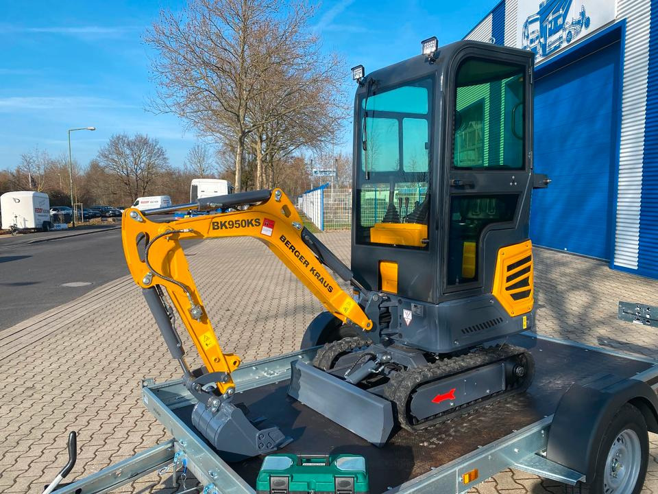 Minibagger BK950KS + Anhänger + Zubehör *INKL.19% MWST*BERGER KRAUS*KABINE*SOFORT!* - Mini excavator, Trailer: picture 5 Minibagger BK950KS + Anhänger + Zubehör *INKL.19% MWST*BERGER KRAUS*KABINE*SOFORT!* - Mini excavator, Trailer: picture 5