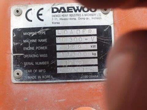 DAEWOO LOADER MG 300 - Wheel loader: picture 5 DAEWOO LOADER MG 300 - Wheel loader: picture 5