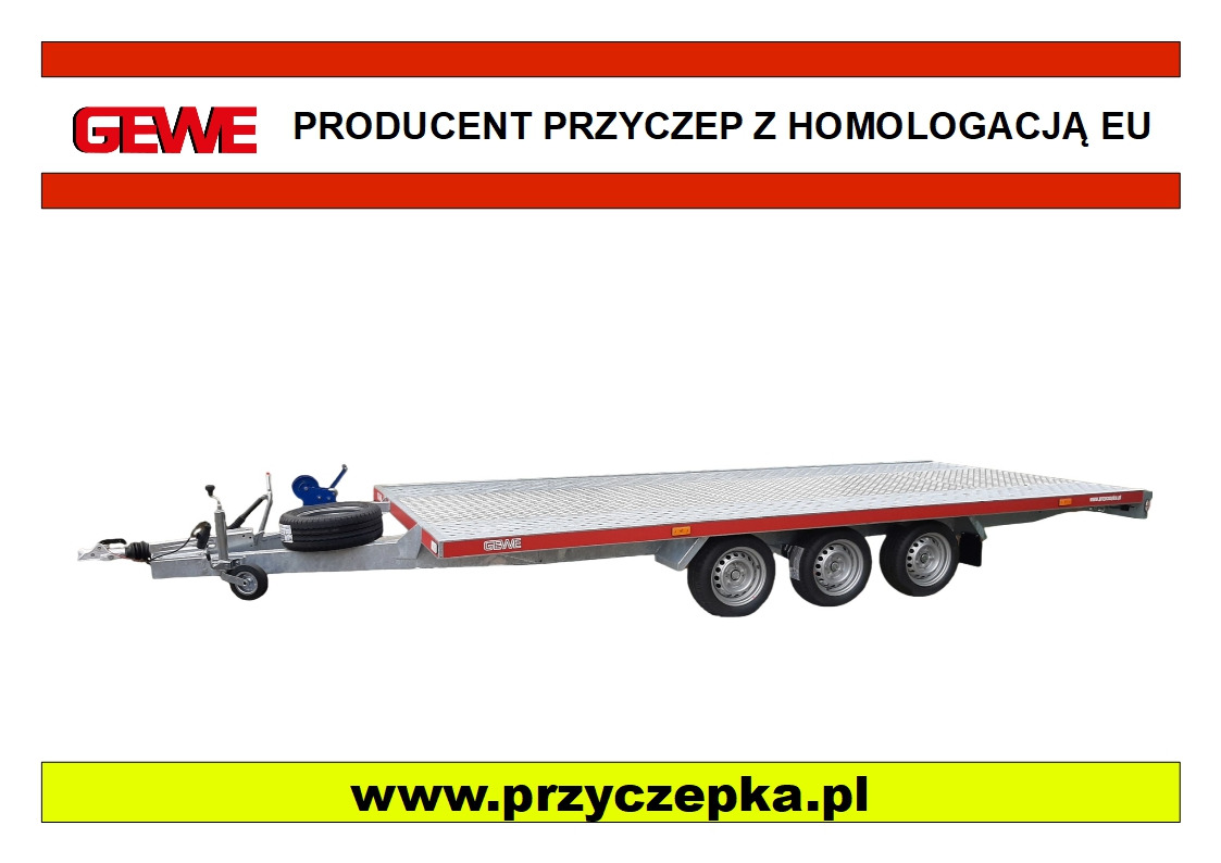 Gewe Laweta 3 osiowa 5x2,1 m - B3500 A/1 - Autotransporter trailer: picture 1 Gewe Laweta 3 osiowa 5x2,1 m - B3500 A/1 - Autotransporter trailer: picture 1