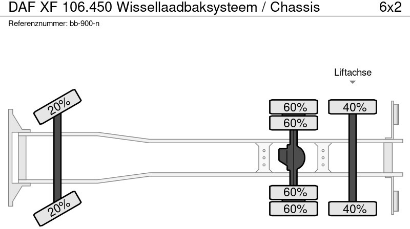 Container transporter/ Swap body truck DAF XF 106.450 Wissellaadbaksysteem / Chassis: picture 16 Container transporter/ Swap body truck DAF XF 106.450 Wissellaadbaksysteem / Chassis: picture 16
