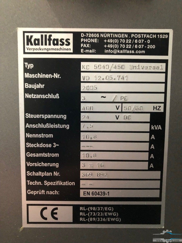 Kallfass KC5050/400 Universal - Printing machinery: picture 4 Kallfass KC5050/400 Universal - Printing machinery: picture 4