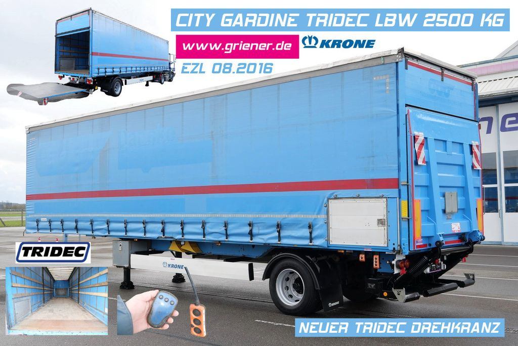 Krone SEP 10/BPW /TRIDEC / EDSCHA / LBW 2500 kg CITY - Curtainsider semi-trailer: picture 1 Krone SEP 10/BPW /TRIDEC / EDSCHA / LBW 2500 kg CITY - Curtainsider semi-trailer: picture 1