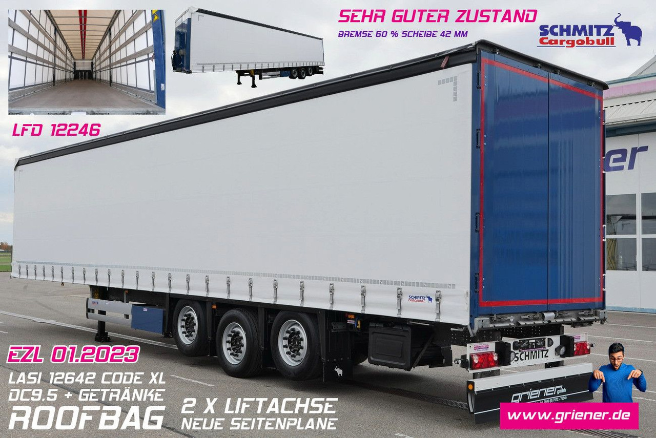 Schmitz Cargobull SCS 24 /12642 XL / RUNGENTASCHEN / 2 x LIFT/ROOF - Curtainsider semi-trailer: picture 1 Schmitz Cargobull SCS 24 /12642 XL / RUNGENTASCHEN / 2 x LIFT/ROOF - Curtainsider semi-trailer: picture 1