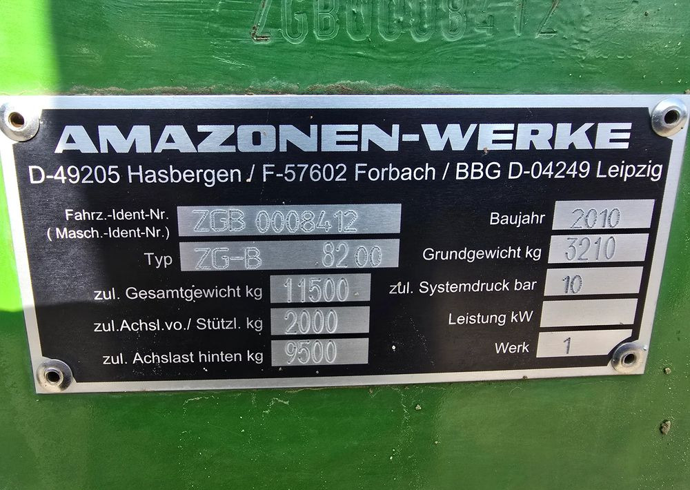 Fertilizer spreader Amazone ZG-B 8200 Ultra Hydro: picture 8