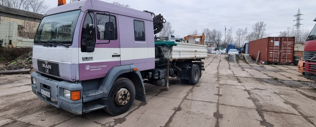 MAN 15.224 - Tipper, Crane truck: picture 1 MAN 15.224 - Tipper, Crane truck: picture 1