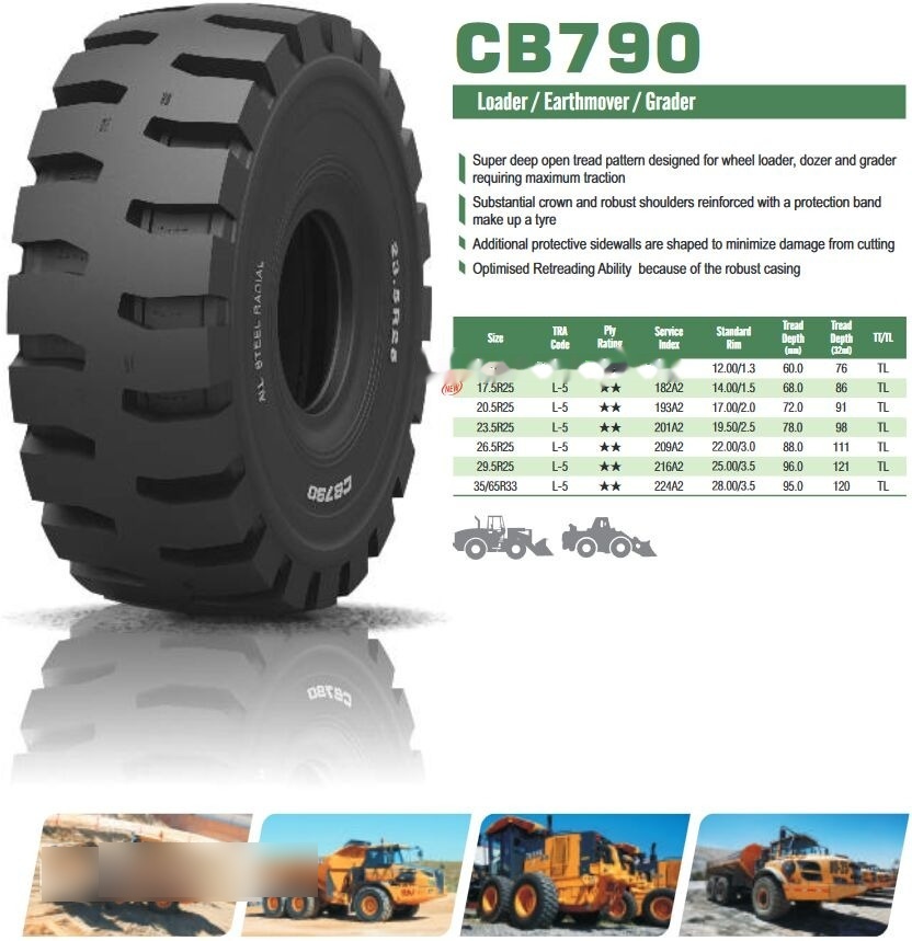 WestLake 17.5R25 CB790 L-5 182A2 - Tire for Backhoe loader: picture 2 WestLake 17.5R25 CB790 L-5 182A2 - Tire for Backhoe loader: picture 2