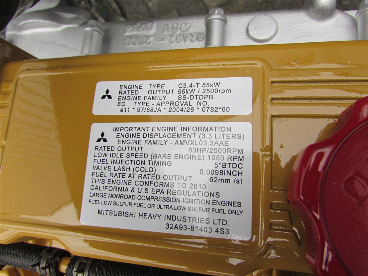 CATERPILLAR / MITSUBISHI RECON S4S-DT73CWL CAT C3.4 55kW-2500Rpm - Engine for Loader: picture 2 CATERPILLAR / MITSUBISHI RECON S4S-DT73CWL CAT C3.4 55kW-2500Rpm - Engine for Loader: picture 2