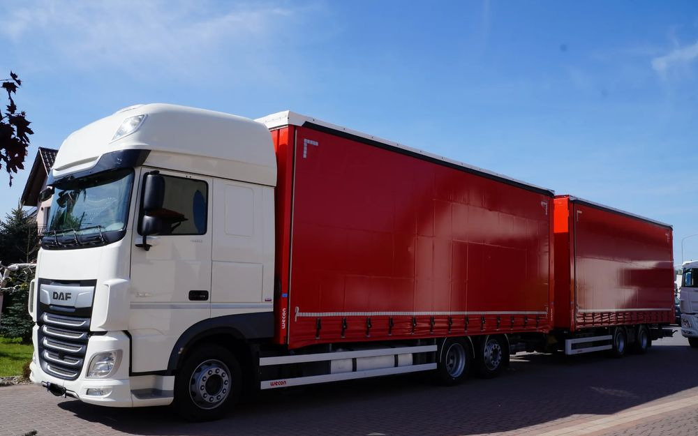 DAF XF 480 EURO 6 ZESTAW TANDEM PRZEJAZDOWY 120 M3 7,8 M + 7,8 M WECON - Curtainsider truck: picture 2 DAF XF 480 EURO 6 ZESTAW TANDEM PRZEJAZDOWY 120 M3 7,8 M + 7,8 M WECON - Curtainsider truck: picture 2