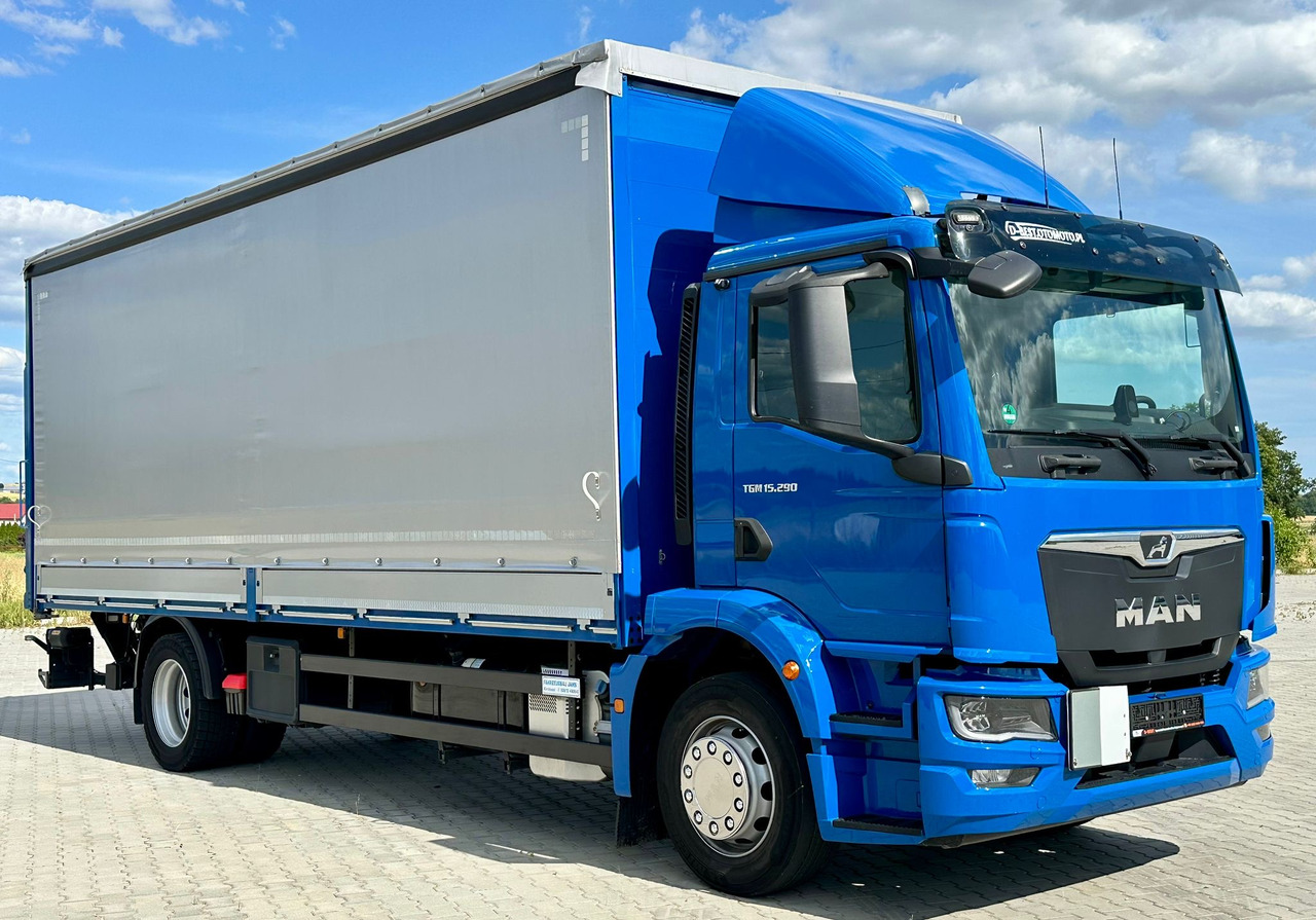 Curtainsider truck MAN TGM 15.290 / FIRANKA / WINDA / AUTOMAT / 2021 ROK / 18 EUROPALET / 15 T DMC: picture 1