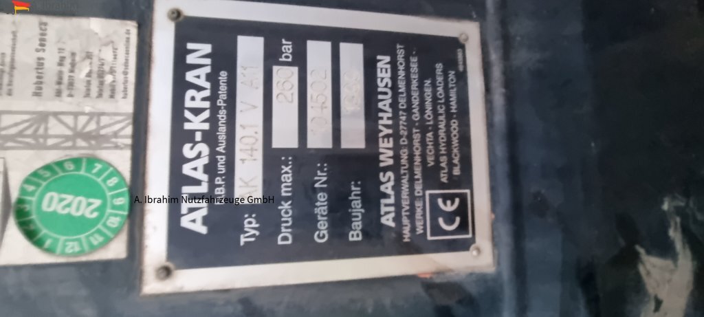 Atlas AK 140.1 V A11 Atlas Ladekran - Loader crane: picture 5 Atlas AK 140.1 V A11 Atlas Ladekran - Loader crane: picture 5