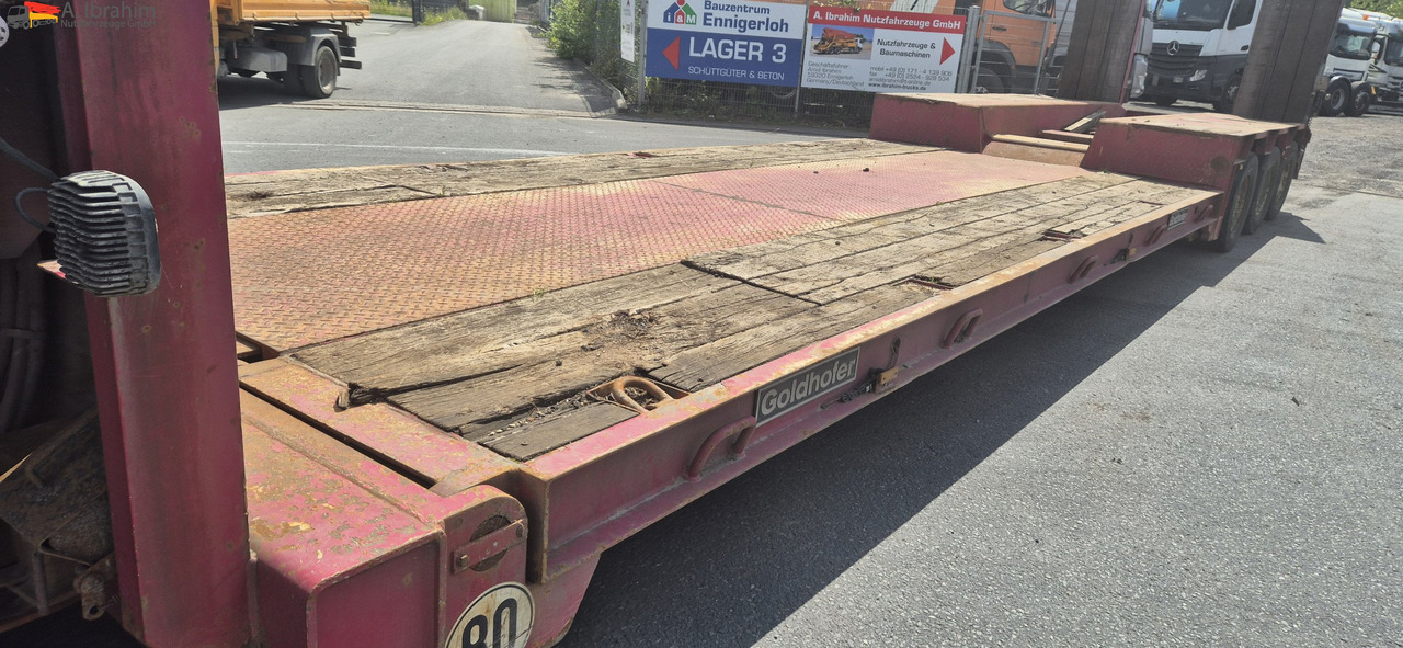 Low loader semi-trailer for transportation of heavy machinery Goldhofer STZ-TBL3-33/80 Tiefbett mit Rampen Lenkung mit FB: picture 9