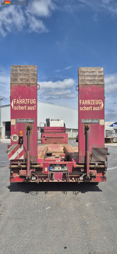 Low loader semi-trailer for transportation of heavy machinery Goldhofer STZ-TBL3-33/80 Tiefbett mit Rampen Lenkung mit FB: picture 10