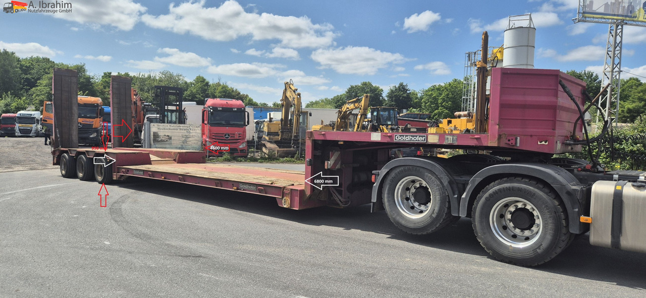 Low loader semi-trailer for transportation of heavy machinery Goldhofer STZ-TBL3-33/80 Tiefbett mit Rampen Lenkung mit FB: picture 14