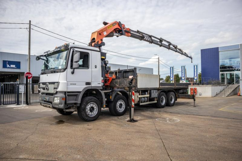 Mercedes 4144 K-MP3-8X4+PK740002(7xhydr.) - Dropside/ Flatbed truck, Crane truck: picture 1 Mercedes 4144 K-MP3-8X4+PK740002(7xhydr.) - Dropside/ Flatbed truck, Crane truck: picture 1