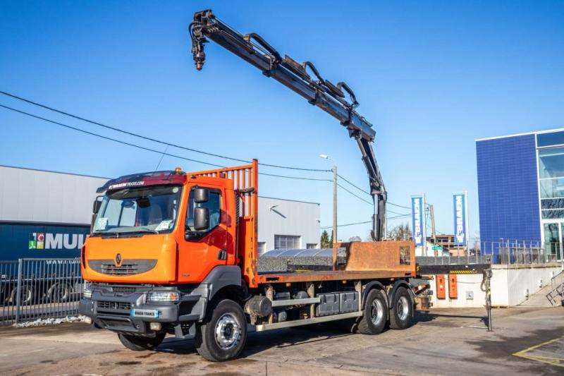 Renault KERAX 380DXI+E5+PK16TM/3EXT - Dropside/ Flatbed truck, Crane truck: picture 1 Renault KERAX 380DXI+E5+PK16TM/3EXT - Dropside/ Flatbed truck, Crane truck: picture 1