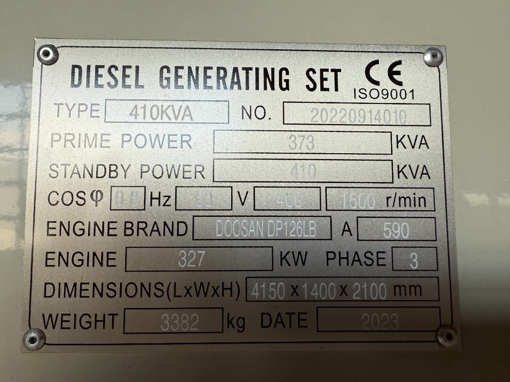 Doosan DP126LB - 410 kVA Surplus genset - DPX-19854-4 - Generator set: picture 5 Doosan DP126LB - 410 kVA Surplus genset - DPX-19854-4 - Generator set: picture 5