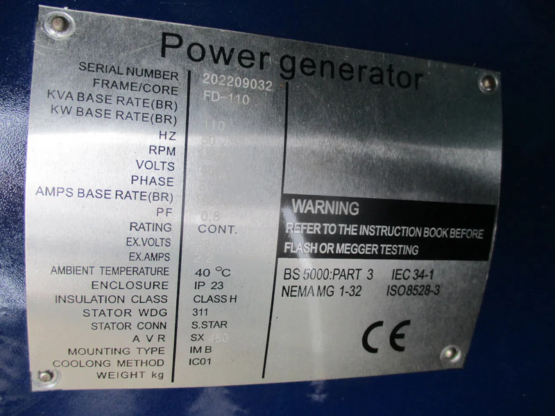 New Generator set Fuji Galaxy FD-110 , New Diesel generator , 110 KVA , 3 Phase: picture 12