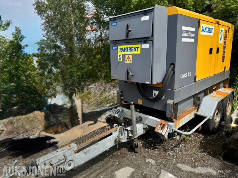 2013 Atlas Copco QAS 80 Aggregat - Timer: 10756 - Construction equipment: picture 1 2013 Atlas Copco QAS 80 Aggregat - Timer: 10756 - Construction equipment: picture 1
