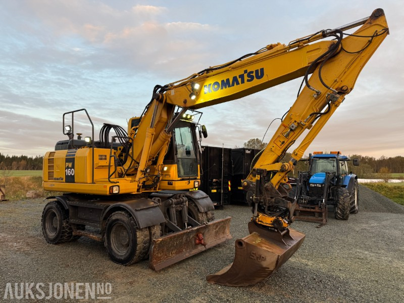 2015 Komatsu PW 160-8 Velutstyrt hjulgraver med Engcon rototilt, Leica GPS og sentralsmøring - Excavator: picture 2 2015 Komatsu PW 160-8 Velutstyrt hjulgraver med Engcon rototilt, Leica GPS og sentralsmøring - Excavator: picture 2