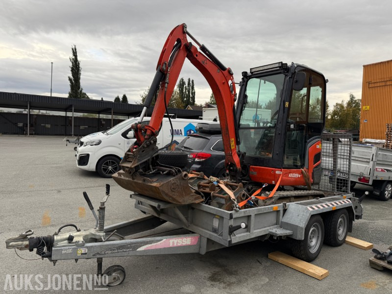 2018 Kubota KX019-4 minigraver m/ Tysse XTREME maskinhenger - Mini excavator: picture 1 2018 Kubota KX019-4 minigraver m/ Tysse XTREME maskinhenger - Mini excavator: picture 1