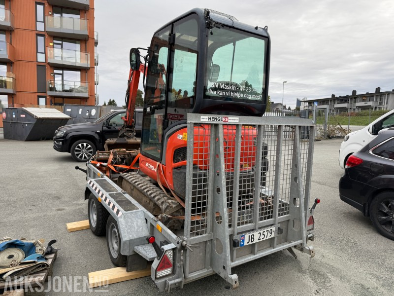 2018 Kubota KX019-4 minigraver m/ Tysse XTREME maskinhenger - Mini excavator: picture 4 2018 Kubota KX019-4 minigraver m/ Tysse XTREME maskinhenger - Mini excavator: picture 4