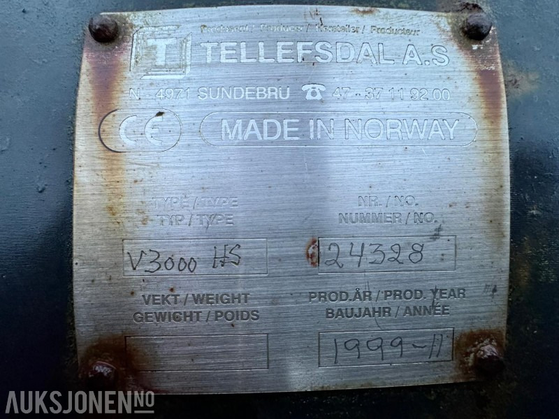 Agricultural machinery 1999 Tellefsdal vikeplog - V3000 HS - Med paralellogram - Hydraulisk løft - feste for brøyteplate: picture 28
