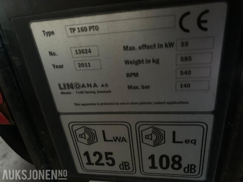 2011 Lindana TP160 PRO - Fliskutter med trepunkts oppheng - Agricultural machinery: picture 2 2011 Lindana TP160 PRO - Fliskutter med trepunkts oppheng - Agricultural machinery: picture 2