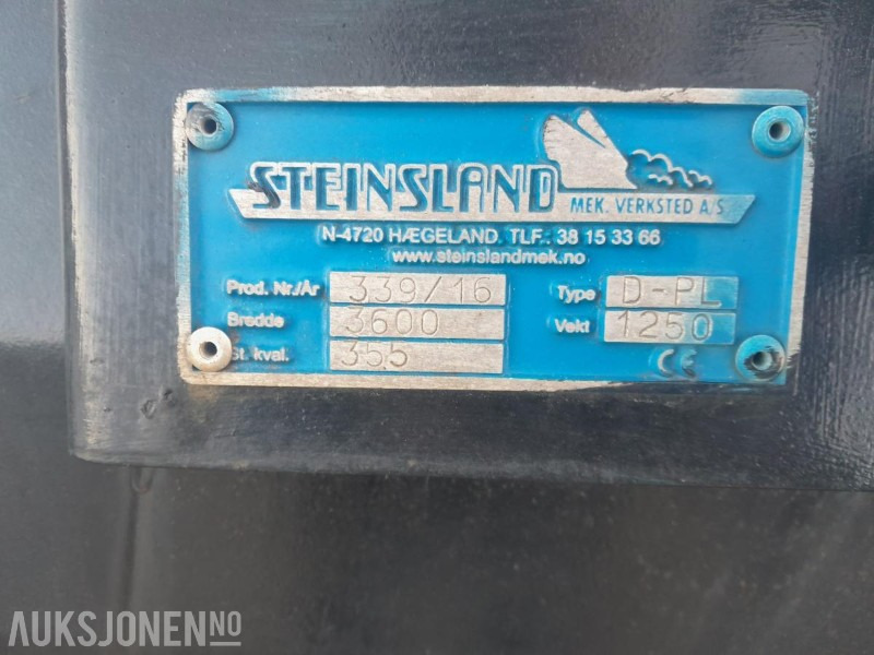 2016 Steinsland D-PL 3600 PLOG - Agricultural machinery: picture 4 2016 Steinsland D-PL 3600 PLOG - Agricultural machinery: picture 4