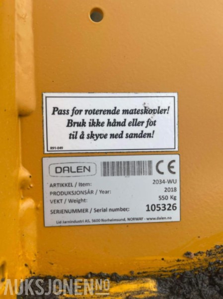 2018 Dalen 2034-WU Strøer/Spreder - Agricultural machinery: picture 2 2018 Dalen 2034-WU Strøer/Spreder - Agricultural machinery: picture 2